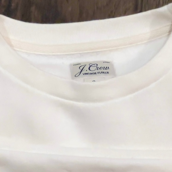 J. Crew Women’s Vintage Fleece Batwing Sweatshirt Natural - Picture 9 of 16